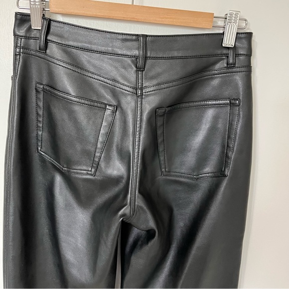 Aritzia Wilfred Free Valerie Straight Leg Vegan Leather Pants Black size 0 - Picture 10 of 16